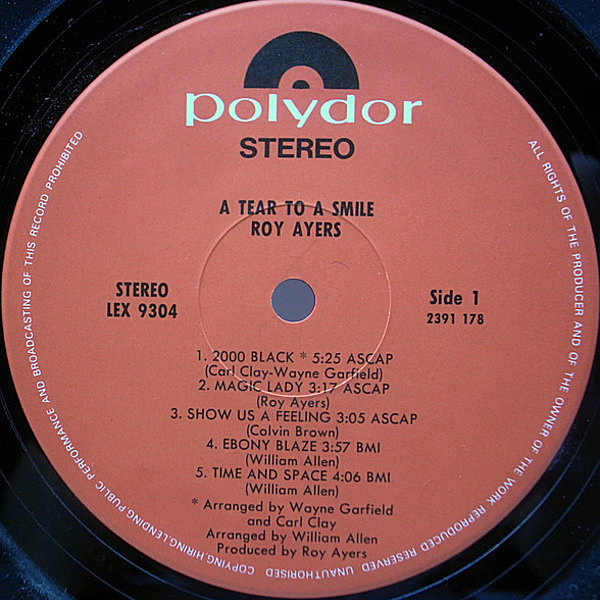 ROY AYERS / A Tear To A Smile (LP) / Polydor | WAXPEND RECORDS