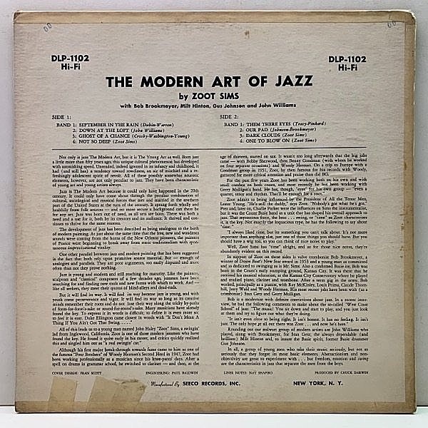 ZOOT SIMS / The Modern Art Of Jazz (LP) / Dawn | WAXPEND RECORDS