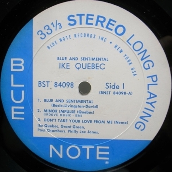 IKE QUEBEC / Blue & Sentimental (LP) / Blue Note | WAXPEND RECORDS