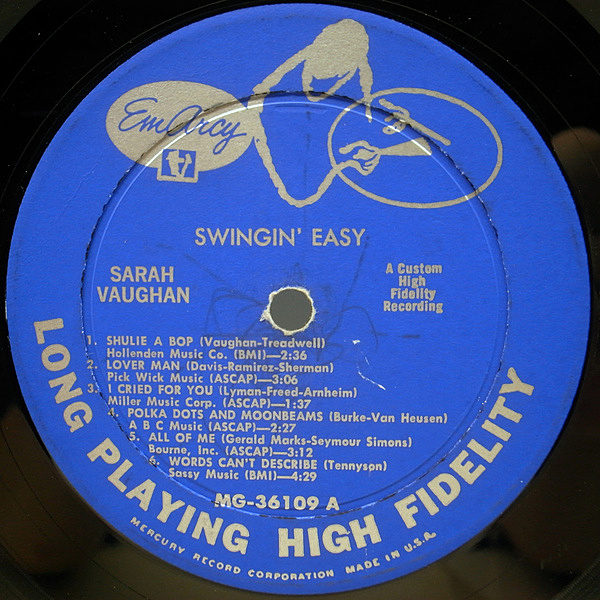 SARAH VAUGHAN / Swingin' Easy (LP) / EmArcy | WAXPEND RECORDS