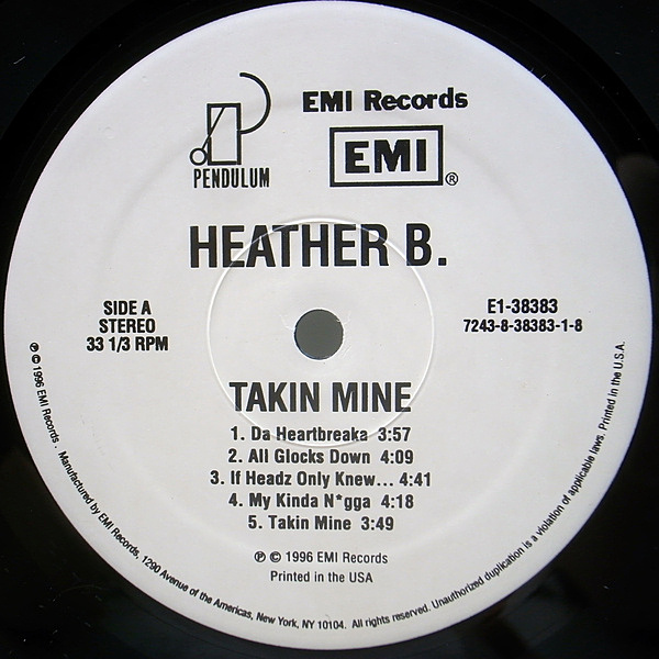 HEATHER B. / Takin Mine (LP) / EMI | WAXPEND RECORDS