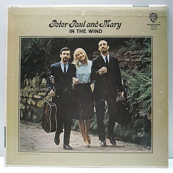 レコードメイン画像：MONO 1stグレー USオリジナル PETER PAUL & MARY In The Wind ('63 Warner) ヒット 風に吹かれて 収録 ピーター・ポール＆マリー LP