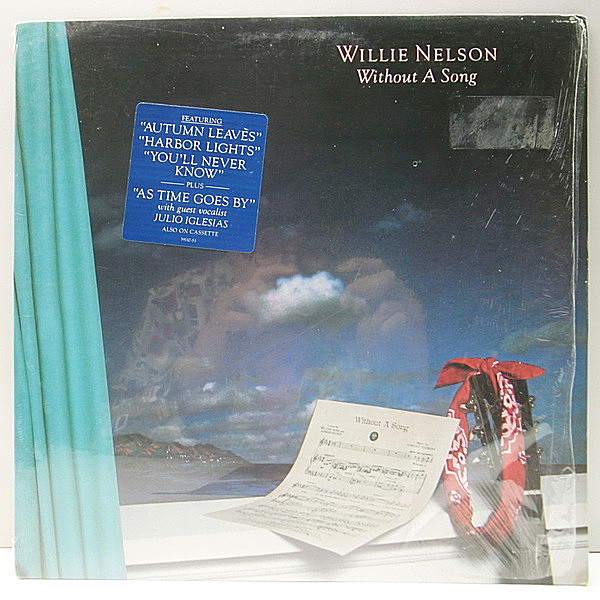 レコードメイン画像：【バラード・カヴァー集】シュリンク美品 初版 FC規格 USオリジナル WILLIE NELSON Without A Song (Columbia) 枯葉、As Time Goes By ほか