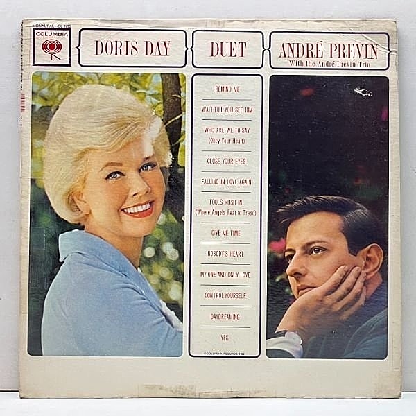 レコードメイン画像：希少 MONO 良再生!! 初版 6eye USオリジナル DORIS DAY and ANDRE PREVIN Duet ('62 Columbia) デュオやトリオ伴奏との素晴らしい共演