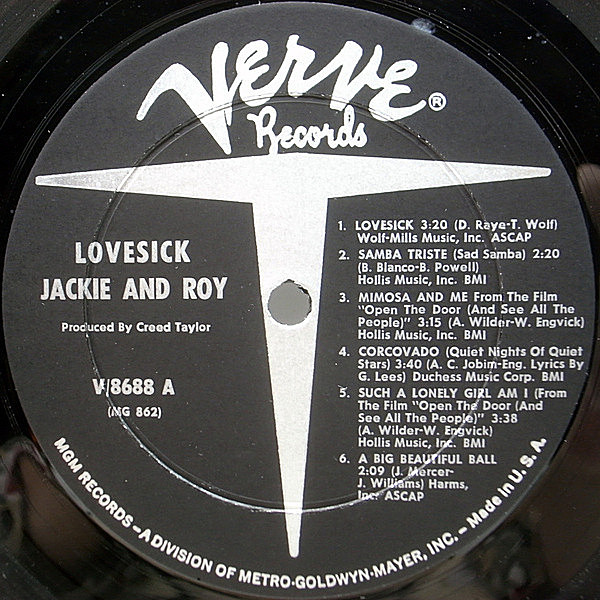JACKIE & ROY / Lovesick (LP) / Verve | WAXPEND RECORDS