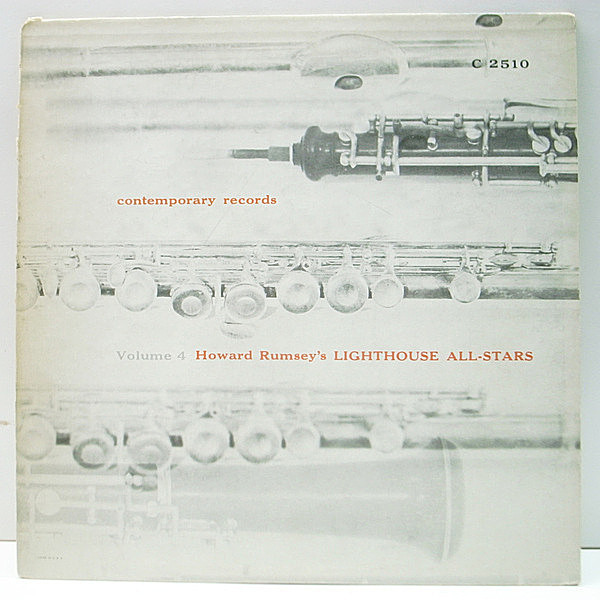 レコードメイン画像：10'' US 完全オリジナル MONO 深溝 HOWARD RUMSEY Lighthouse All Stars Volume 4 (Contemporary C 2510) Bob Cooper, Claude Williamson