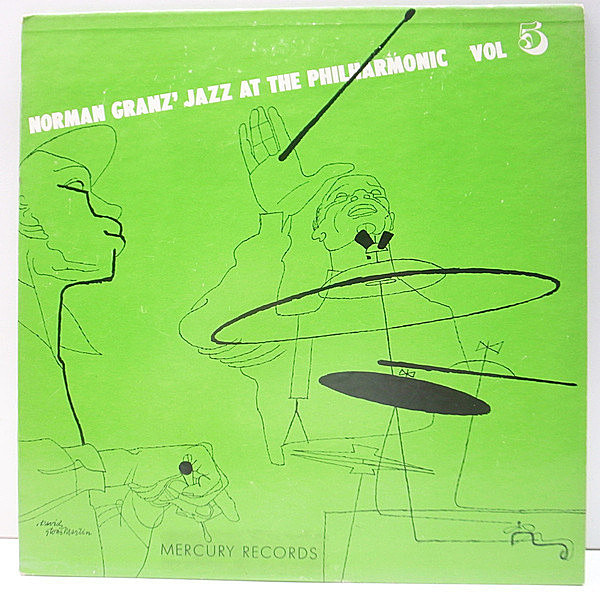レコードメイン画像：良好!! 10'' フラット『Norman Granz' Jazz At The Philharmonic Vol. 5』(Mercury MG 35006) JATPオールスターによる好セッション