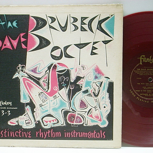 レコードメイン画像：希少・10インチ!! 赤盤 Red Wax FLAT 深溝 USオリジナル DAVE BRUBECK OCTET Distinctive Rhythm Instrumentals ('51 Fantasy 3-3)