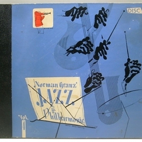 レコードメイン画像：原盤SP 3枚セット 本型 NORMAN GRANZ - JATP 4 / LESTER YOUNG