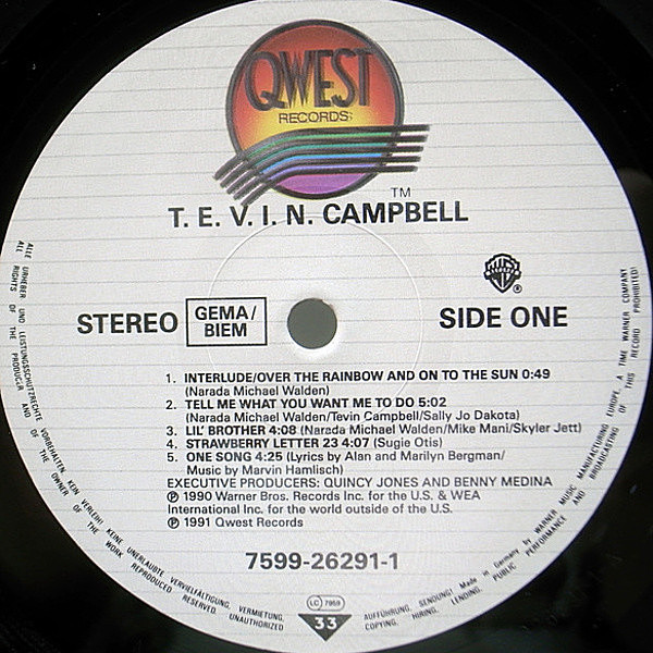 TEVIN CAMPBELL / T.E.V.I.N. (LP) / Qwest | WAXPEND RECORDS