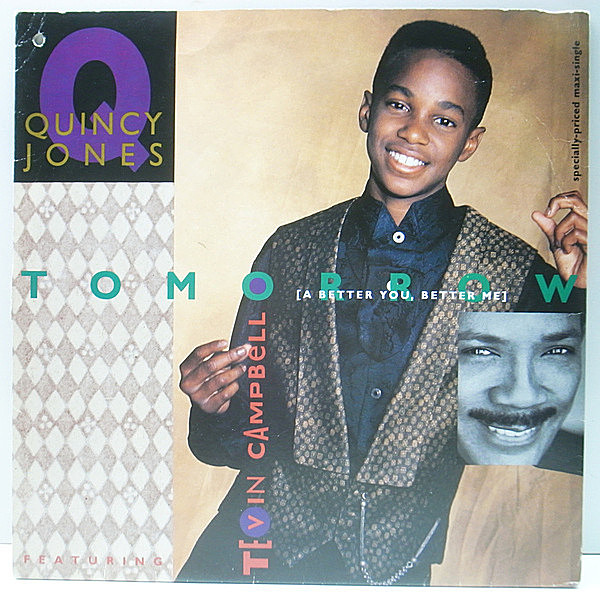 レコードメイン画像：美再生の良盤!! 12インチ オリジナル QUINCY JONES Tomorrow A Better You, Better Me ('90 Qwest) TEVIN CAMPBELL 4ヴァージョン収録