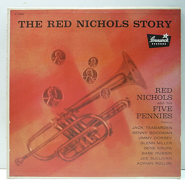 レコードメイン画像：【1926-1930の貴重な録音】フラット Brunswick USオリジナル RED NICHOLS And His Five Pennies - Story | Jack Teagarden, Gene Krupa