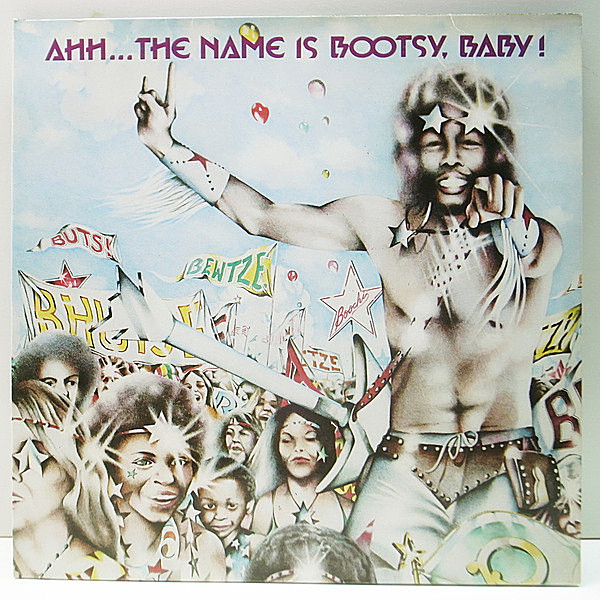 レコードメイン画像：NWAネタ 美品!! GERMANYプレス BOOTSY'S RUBBER BAND Ahh... The Name Is Bootsy, Baby! ('87 Warner Bros.) ゲートフォールドJK SAMPLING