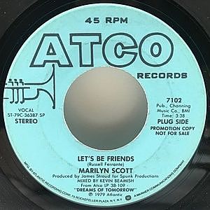 レコード画像：MARILYN SCOTT / Let's Be Friends / Let's Not Talk About Love