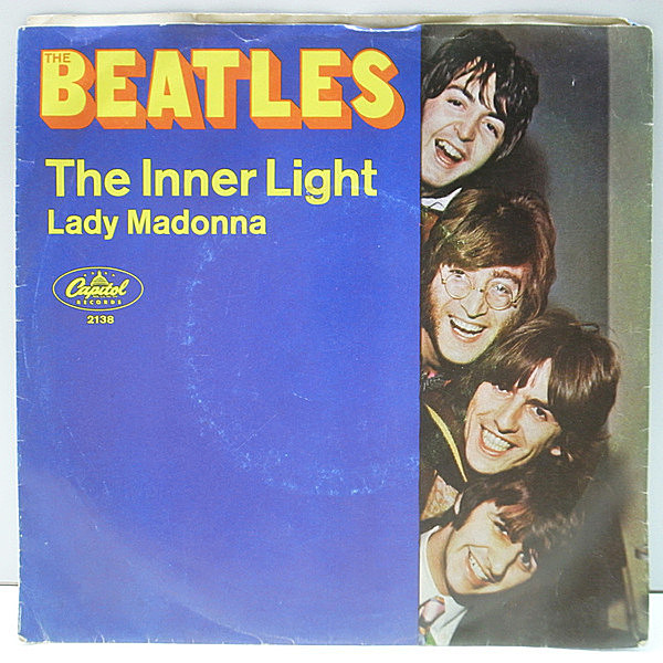 レコードメイン画像：稀少 P.S付き 美盤!! USオリジナル THE BEATLES Lady Madonna / The Inner Light (Capitol 2138) 米 7インチ 45RPM. レディ・マドンナ