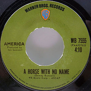 レコード画像：AMERICA / A Horse With No Name