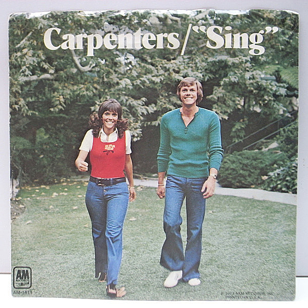 レコードメイン画像：稀少 P.S付き 7インチ USオリジナル CARPENTERS Sing / Druscilla Penny カーペンターズ うたおうよ 45RPM.