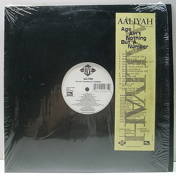 レコードメイン画像：シュリンク+ステッカー 良好品！USオリジナル AALIYAH Age Ain't Nothing But A Number／1st ('94 Jive) Back & Forth, At Your Best 他 LP