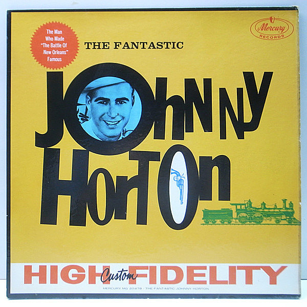 レコードメイン画像：USオリジナル MONO 深溝 JOHNNY HORTON The Fantastic ('59 Mercury MG 20478) ロカビリー／カントリー界の御大 ジョニー・ホートンの傑作