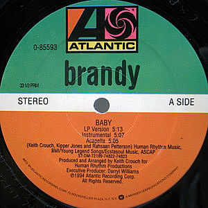 QUEEN LATIFAH 90年代ヒップホップ12インチ　レコード BRANDY / Baby (12) / Atlantic | WAXPEND RECORDS