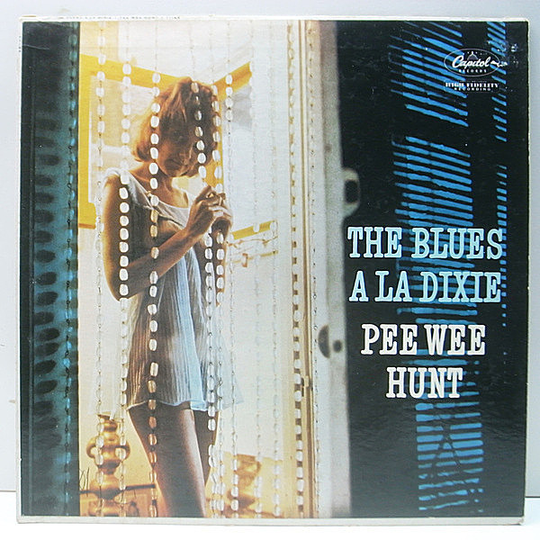 レコードメイン画像：美盤!! MONO 1st左ロゴ 虹ツヤ USオリジナル PEE WEE HUNT Blues A La Dixie (Capitol T-1144) ブルースに因んだ作品 美女ジャケット