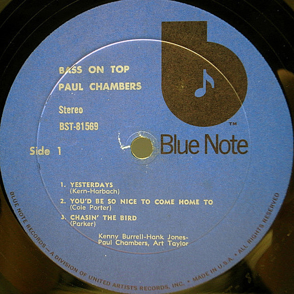 ジャズレコード　ポール・チェンバース　2LPセット PAUL CHAMBERS / Bass On Top (LP) / Blue Note | WAXPEND RECORDS