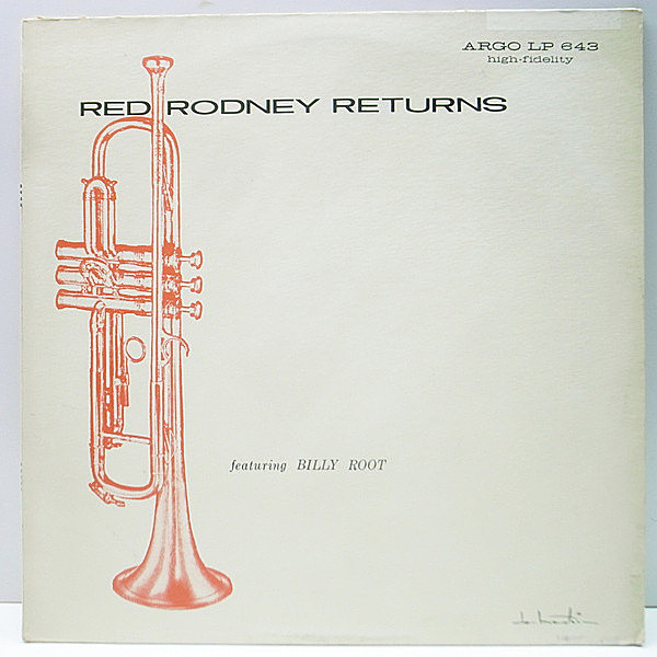 レコードメイン画像：USオリジナル MONO 黒ラベル 深溝 RED RODNEY Returns Feat. BILLY ROOT ('59 Argo) DANNY KENT, JAY CAVE, FRANK YOUNG
