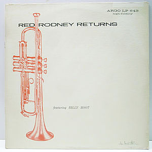 レコード画像：RED RODNEY / BILLY ROOT / Red Rodney Returns