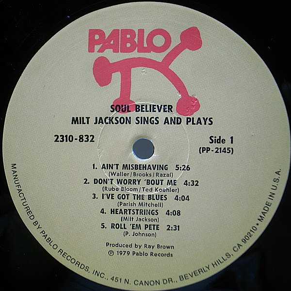MILT JACKSON / Soul Believer Milt Jackson Sings And Plays