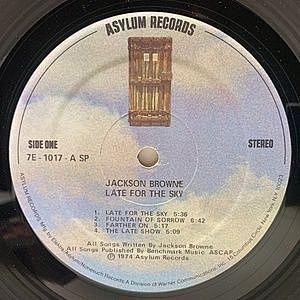 JACKSON BROWNE / Late For The Sky (LP) / Asylum | WAXPEND