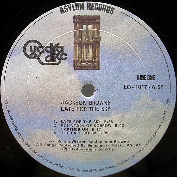 JACKSON BROWNE / Late For The Sky (LP) / Asylum | WAXPEND