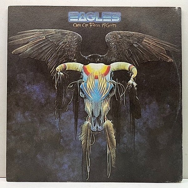 レコードメイン画像：稀少 Wマーク無し [所在地移転前NYアドレス] 初版 7E規格 USオリジナル EAGLES One Of These Nights ('75 Asylum) 呪われた夜 LP 良好!!