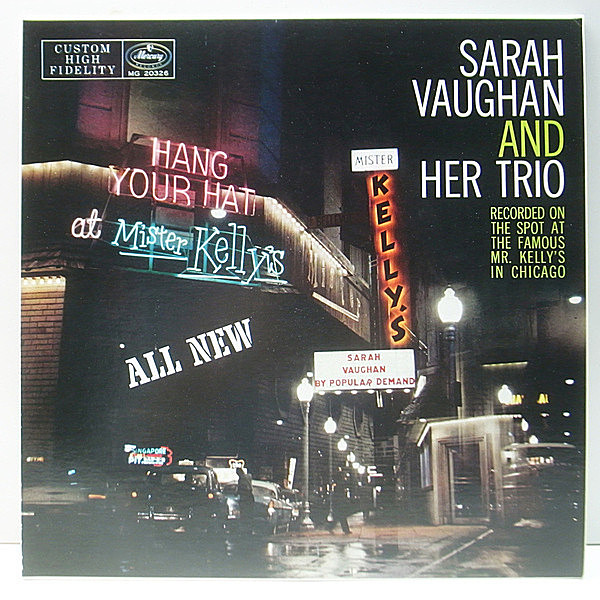 レコードメイン画像：美品 MONO US盤 SARAH VAUGHAN AND HER TRIO At Mister Kelly's ('58 Mercury) Jimmy Jones, Roy Haynes ピアノトリオとの絶品ライヴ