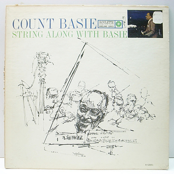 レコードメイン画像：良好盤!! MONO 初版マルチバー 深溝 USオリジナル COUNT BASIE String Along With Basie ('60 Roulette) Ben Webster, Illinois Jacquet
