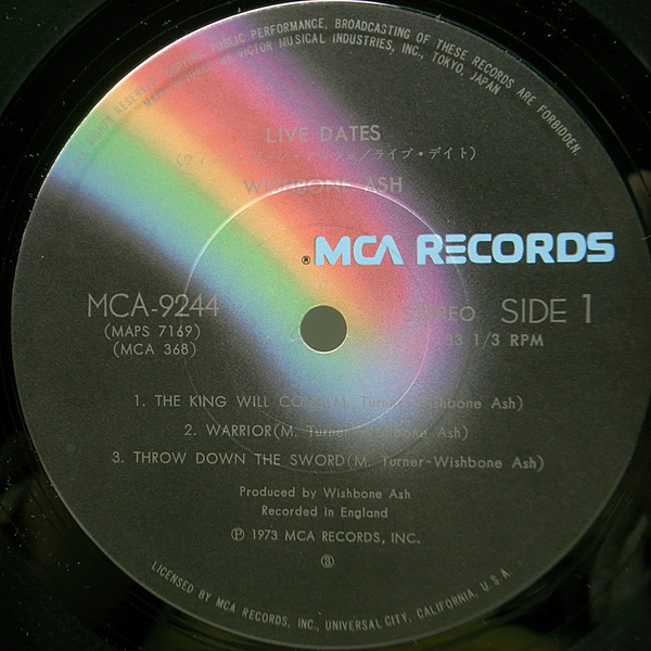 WISHBONE ASH / Live Dates (LP) / MCA | WAXPEND RECORDS