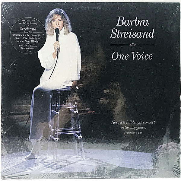 レコードメイン画像：【バーブラの自宅裏庭でのライヴ】未開封・極美品!! BARBRA STREISAND One Voice ('87 Columbia OC 40788) Barry Gibb ゲスト参加