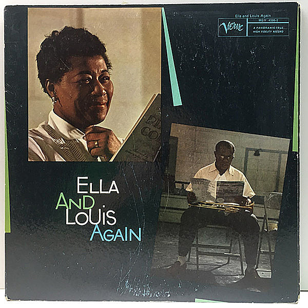 レコードメイン画像：初版 Verveリム MONO 深溝 USオリジナル ELLA FITZGERALD And LOUIS ARMSTRONG Again (Verve MG V 4006-2) w./Oscar Peterson Quartet