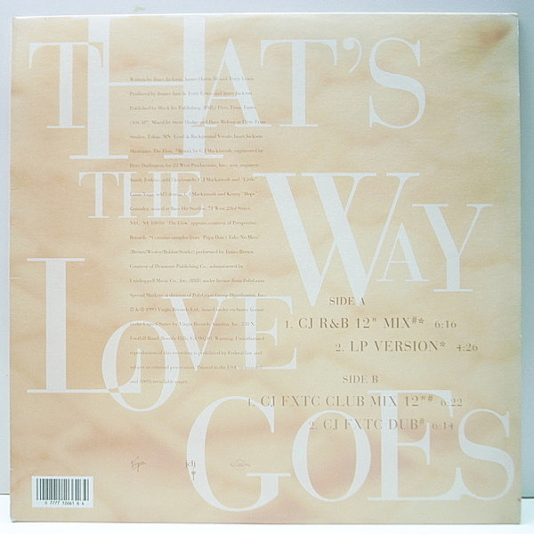 JANET JACKSON / That's The Way Love Goes (12) / Virgin
