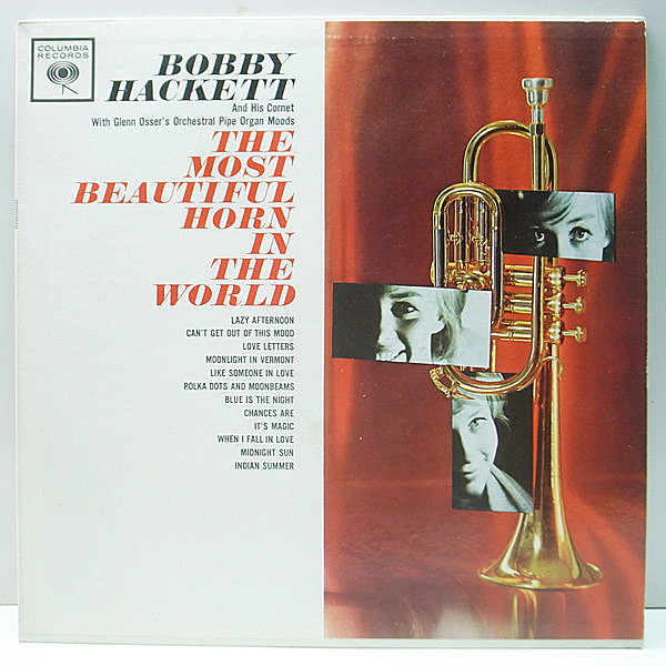 レコードメイン画像：【寛ぎのメロウホーン／どこまでも優美なバラード集】良好盤!! MONO 6eye オリジナル BOBBY HACKETT The Most Beautiful Horn In The World