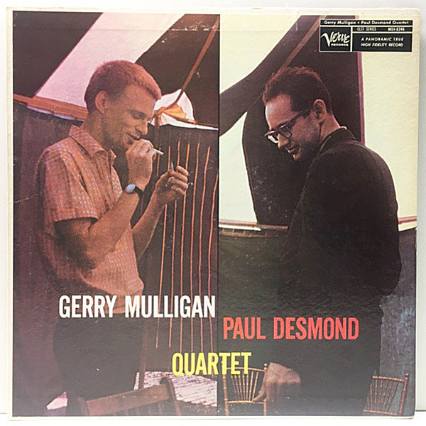 レコードメイン画像：良好盤!! MONO 初版トランペッター 深溝 USオリジナル GERRY MULLIGAN, PAUL DESMOND Quartet ('57 Verve V-8246) 米 モノラル 初回プレス