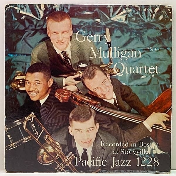 レコードメイン画像：レアな良好盤!! MONO 深溝 USオリジナル GERRY MULLIGAN QUARTET Boston At Storyville (Pacific Jazz PJ-1228) w/ Bob Brookmeyer ほか