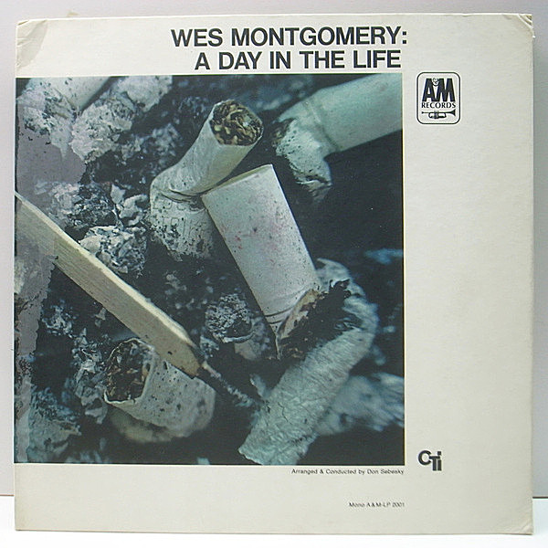 レコードメイン画像：【稀少・白プロモ・MONO】VANGELDER刻印 USオリジナル WES MONTGOMERY A Day In The Life ('67 A&M) コーティング仕様 モノラル LP