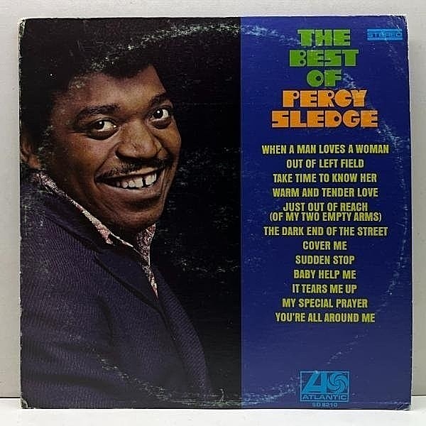 レコードメイン画像：【男が女を愛する時】美盤!! 1841BROADWAY USオリジナル PERCY SLEDGE The Best Of ～ ('69 Atlantic) パーシー・スレッジ／ベスト