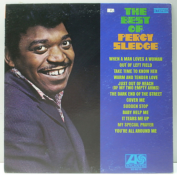 レコードメイン画像：【男が女を愛する時】良好品!! 1841BROADWAY USオリジナル PERCY SLEDGE The Best Of ～ ('69 Atlantic) パーシー・スレッジ／ベスト