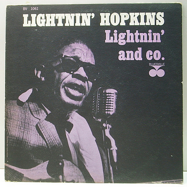レコードメイン画像：激レア・良好品!! MONO 深溝 RVG刻印 USオリジナル LIGHTNIN HOPKINS Lightnin' and Co. (Bluesville BV 1061) ライトニン・ホプキンス LP