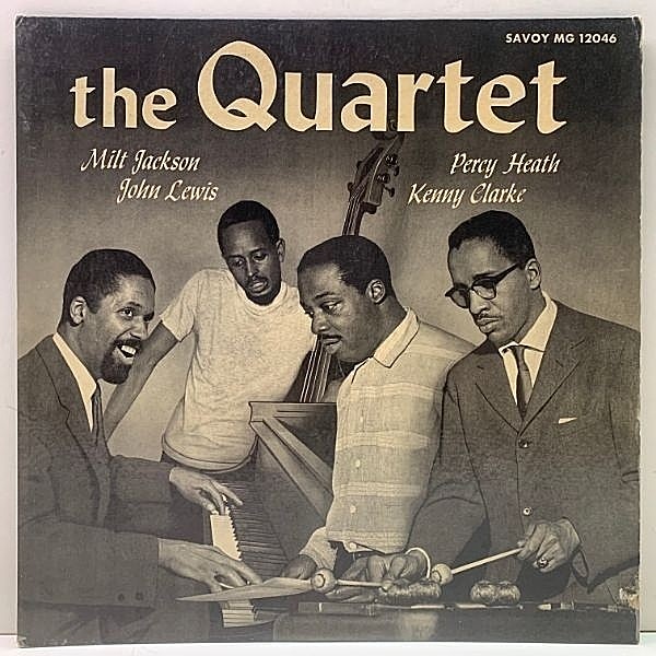 レコードメイン画像：【モノクロ 1stジャケ】良好!! USオリジナル MONO 赤ラベル 深溝 MODERN JAZZ QUARTET [MJQ] The Quartet (Savoy MG 12046) MILT JACKSON