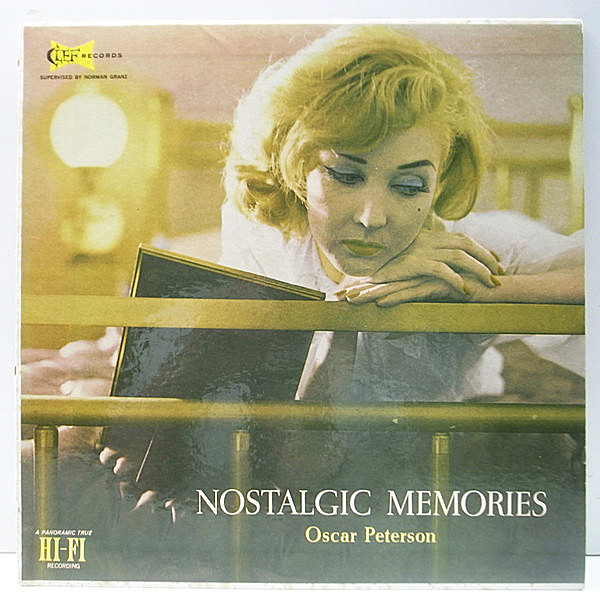 レコードメイン画像：MONO 1st Clef ツヤ 深溝 USオリジナル OSCAR PETERSON Nostalgic Memories (MG C-695) 艶っぽいヴォーカルも披露しております