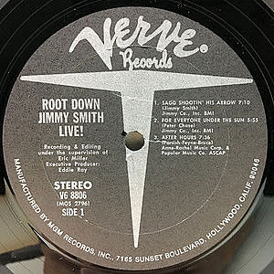 JIMMY SMITH / Root Down - Jimmy Smith Live! (LP) / Verve | WAXPEND