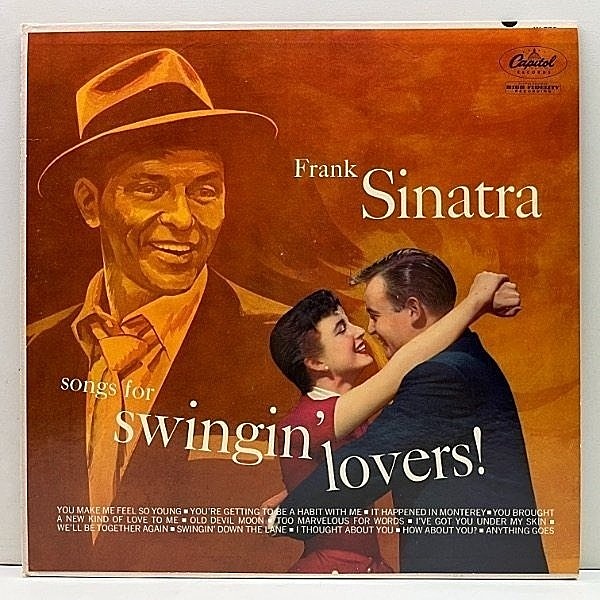 レコードメイン画像：美品!! MONO US初期プレス FRANK SINATRA Songs For Swingin' Lovers! (Capitol W-653) フランク・シナトラ 恋人に寄せる 米モノラル