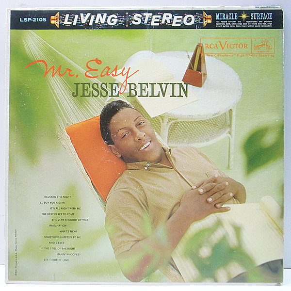 レコードメイン画像：【Art Pepper参加】美盤!! 初版マト1S 完全オリジナル JESSE BELVIN Mr. Easy | MARTY PAICHアレンジ Jack Sheldon, Russ Freeman